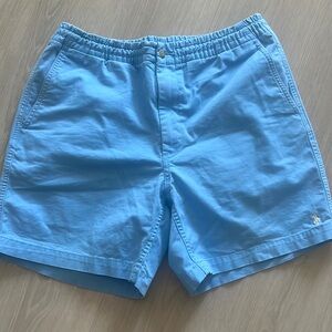 Yeah, light blue men’s polo, Ralph, Lauren shorts medium